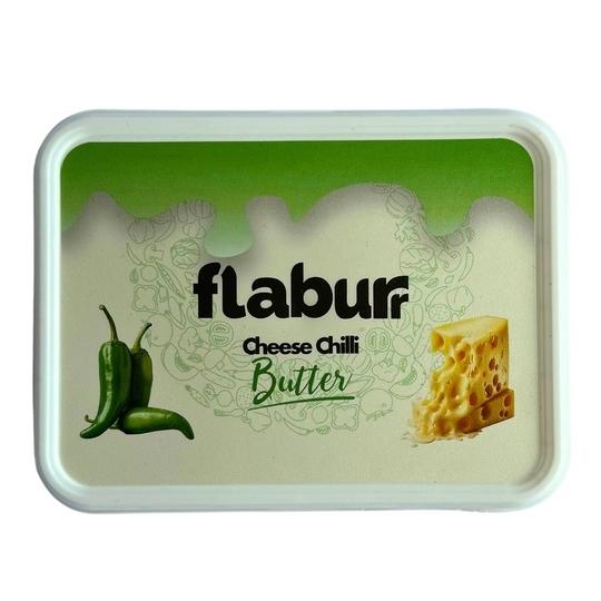 Flaburr Cheese Chili Butter Spread 200g | Spicy Flavoured Butter Made with Fresh Ingredients & No Artificial Colors | Perfect for Toast, Sandwiches, Veggies & Meats | Creamy, Zesty, Herb-Seasoned Gourmet Butter