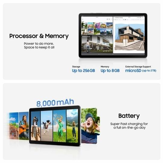 Samsung Galaxy Tab S10 Lite Wi-Fi+5G Android Tablet with S Pen (10.9 Inch, 8GB RAM, 256GB ROM, Gray)