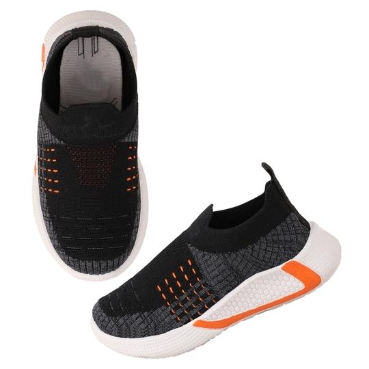 LEVOT FLYNET Walking Shoes Velcro Running Shoes Out door unisex shoes shoes For Boys & Girls(15-20 Months)-BLACK