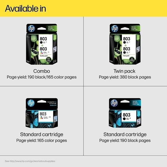 HP 803 Tri-Color Original Ink Cartridge