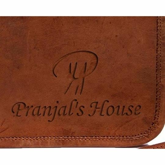 Pranjals House Leather Amber Brown Messenger Bag