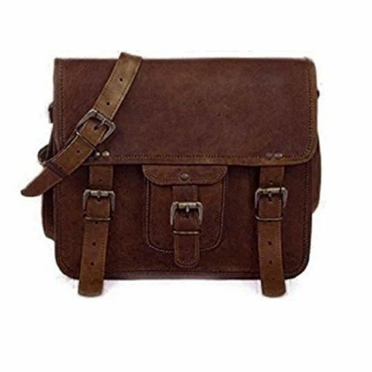 Pranjals House Leather Dark Brown Messenger Bag