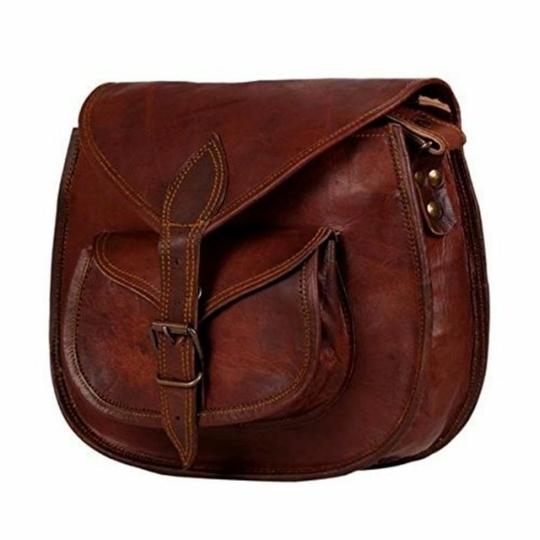 Pranjals House Leather Brown Handbag For Women