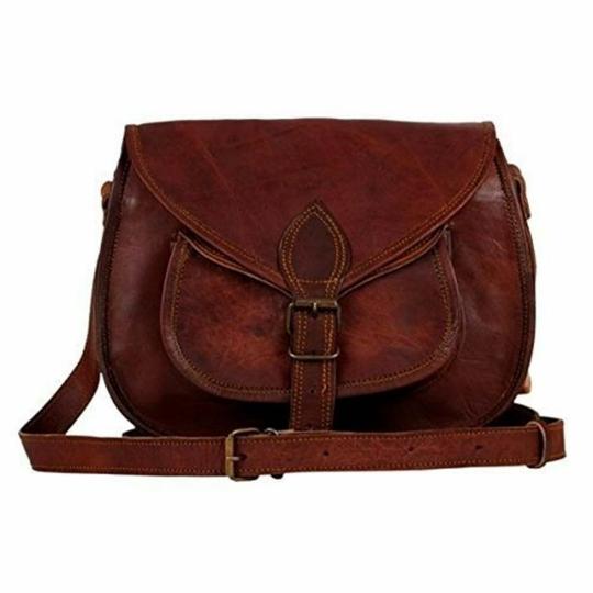 Pranjals House Leather Brown Handbag For Women