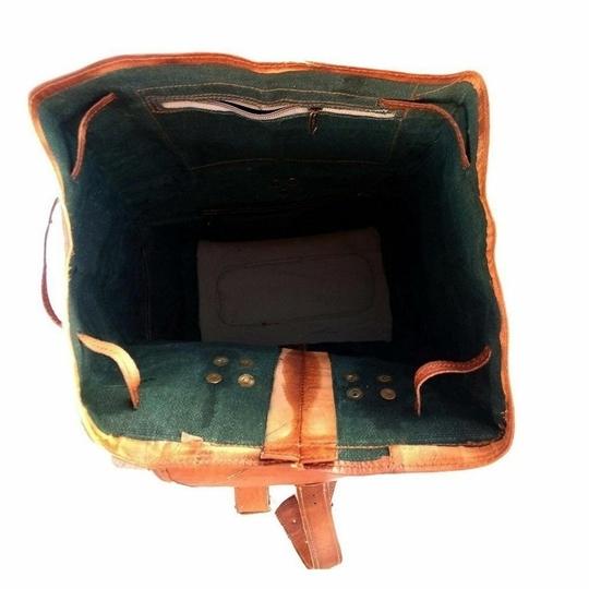 Pranjals House Leather Brown Backpack Bag For Men And Women - 16 Inch
