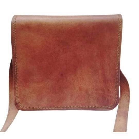 Pranjals House Leather Brown Messenger Shoulder Bag For Boys And Girls