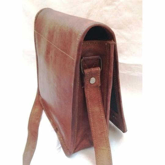 Pranjals House Leather Brown Messenger Shoulder Bag For Boys And Girls