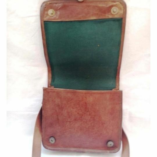 Pranjals House Leather Brown Messenger Shoulder Bag For Boys And Girls