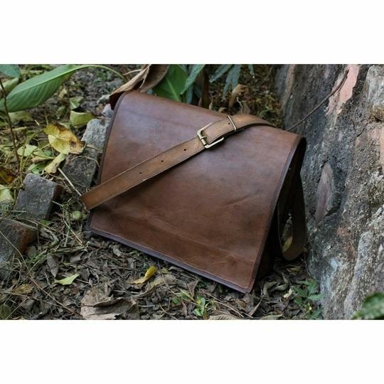 Pranjals House Leather Brown Shoulder Bag For Boys And Girls