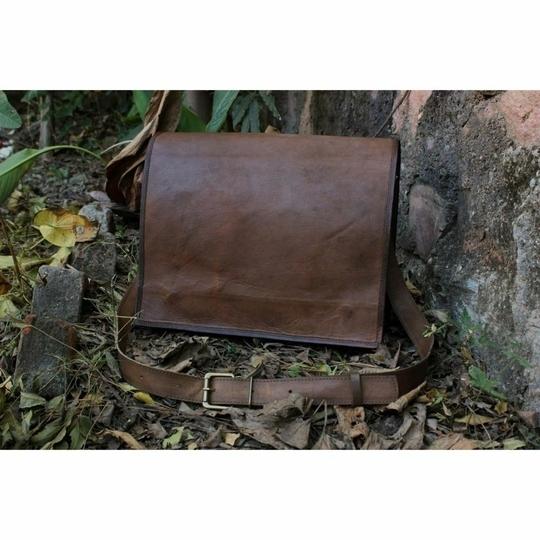 Pranjals House Leather Brown Shoulder Bag For Boys And Girls