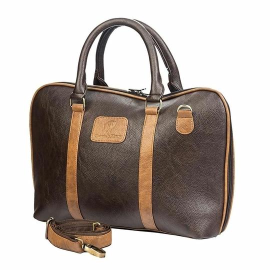 Pranjals House Leather Brown Messenger Bag - 15.6 Inch
