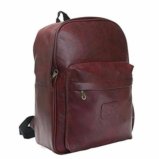 Pranjals House Leather Brown Laptop Backpack