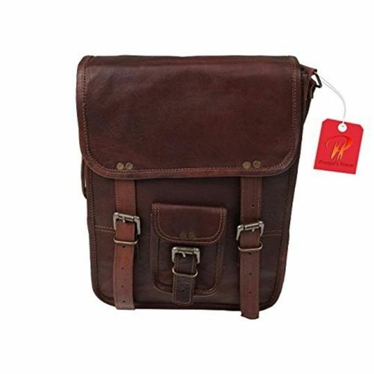 Pranjals House Leather Brown Sling Bag For Men And Women