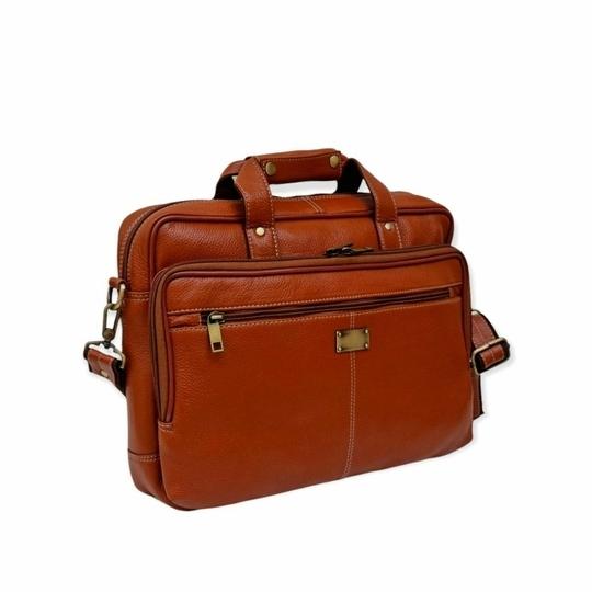 Pranjals House Leather Black Messenger Bag For Men And Women - 15 Inch