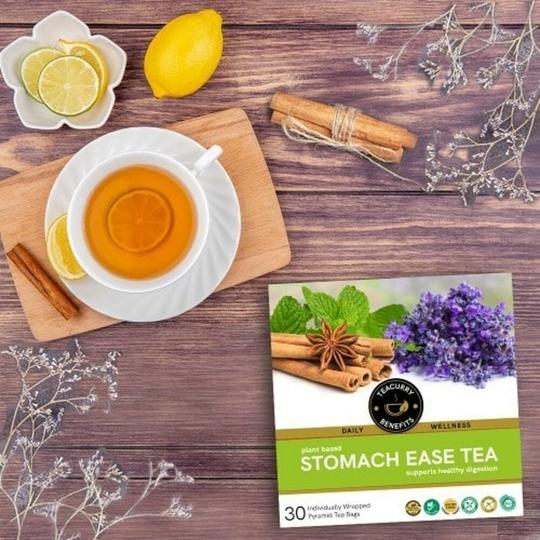TEACURRY Digestion Tea (1 Month Pack, 30 Tea Bags) - Stomach Ease Tea with Diet Chart