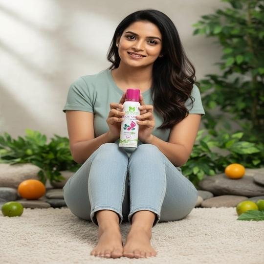 MSTIQUE HERBALS Foot Spray | Natural Herbal Foot Care Spray for Odour Control & Freshness | Anti-Bacterial & Anti-Fungal Formula | Cooling Relief for Smelly Feet, Sweating & Itching | Daily Use Foot Hygiene Spray
