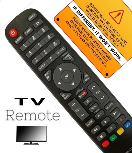 SUGNESH Remote compatible GTPL HD set top box remote (NewTvR-22)