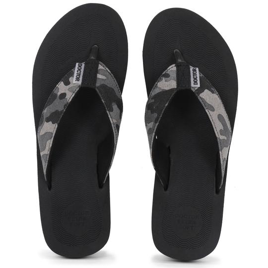 DOCTOR EXTRA SOFT House Slipper for Women's Camo | Pregnancy | Orthopaedic & Diabetic | Bounce Back Technology | Ultra softy |Memory Foam Cushion |Comfortable Footbed for Girls & Ladies Daily Use D-56-Black-6 UK