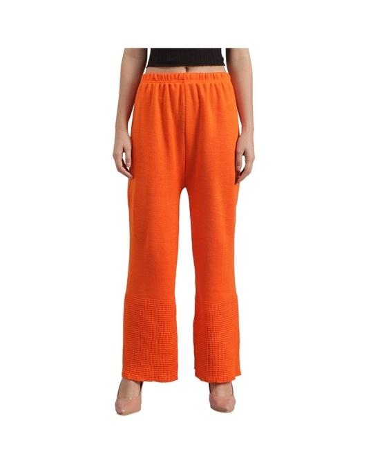 TNQ Women's Winter Wear Woolen Full Length Palazzo Pants|| Woolen Trouser || Winter Palazzo with Bottom Design