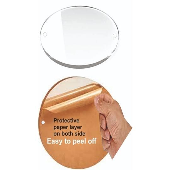 NEILL Acrylic Sandwich Display Sheet Board Round Shape, Size - 12 inchx12 inch, Transparent-Clear, for Ads-Posters-Pictures-Information-Illustration-Hospitality-Home dcor | pack of 6