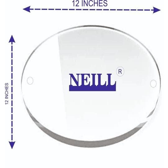 NEILL Acrylic Sandwich Display Sheet Board Round Shape, Size - 12 inchx12 inch, Transparent-Clear, for Ads-Posters-Pictures-Information-Illustration-Hospitality-Home dcor | pack of 6