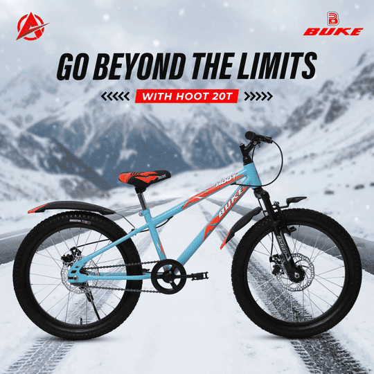 AVON Buke Hoot 20T Bicycle with Front & Rear Disc Brake, Fork Suspension For Boys 20 T (inch) Mountain Cycle (Single Speed, Blue, Rigid)