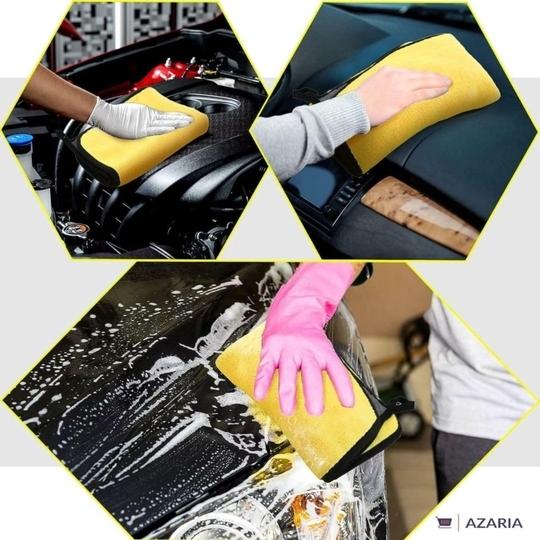 STACIA Car Accessices Cleaning 800 GSM Microfiber Towel for Car Cleaning and Detailing - Dual Sided, Extra Thick Plush Microfiber Cloth  (PACK OF 1)