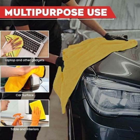 STACIA Car Accessices Cleaning 800 GSM Microfiber Towel for Car Cleaning and Detailing - Dual Sided, Extra Thick Plush Microfiber Cloth  (PACK OF 1)
