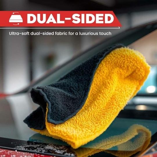 STACIA Car Accessices Cleaning 800 GSM Microfiber Towel for Car Cleaning and Detailing - Dual Sided, Extra Thick Plush Microfiber Cloth  (PACK OF 1)