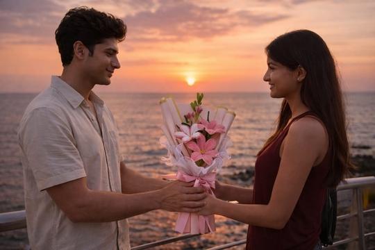 INDIAN PLAST Handmade Flower Bouquet Gift | Handmade Decorative Flowers with Wrapping | Romantic Gift for Birthday, Anniversary & Special Occasions Pink Pack of 1