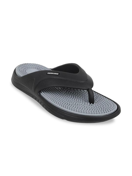 Carlton London Grey Thong Flip-Flops for Men