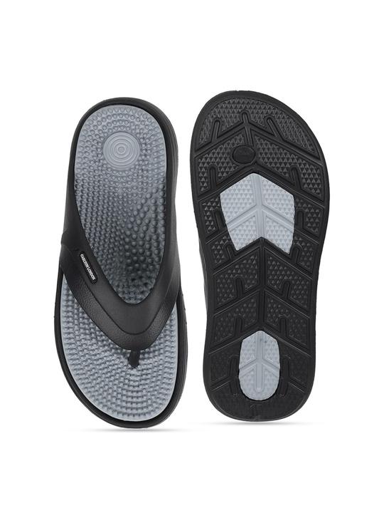 Carlton London Grey Thong Flip-Flops for Men