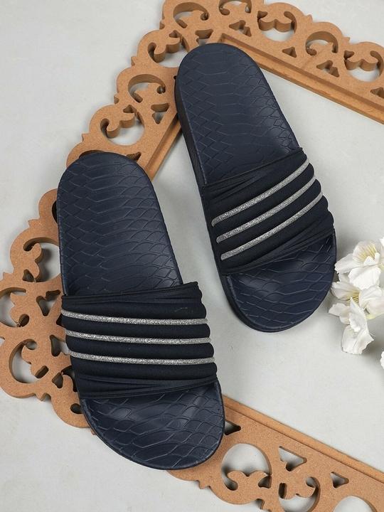 CL Sports Navy Blue Slides for Women