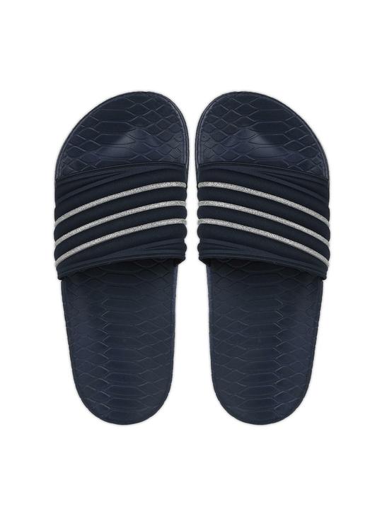 CL Sports Navy Blue Slides for Women