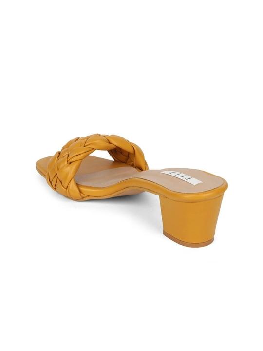 Elle Yellow Block Heels
