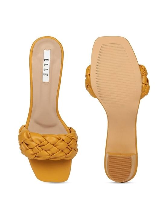 Elle Yellow Block Heels