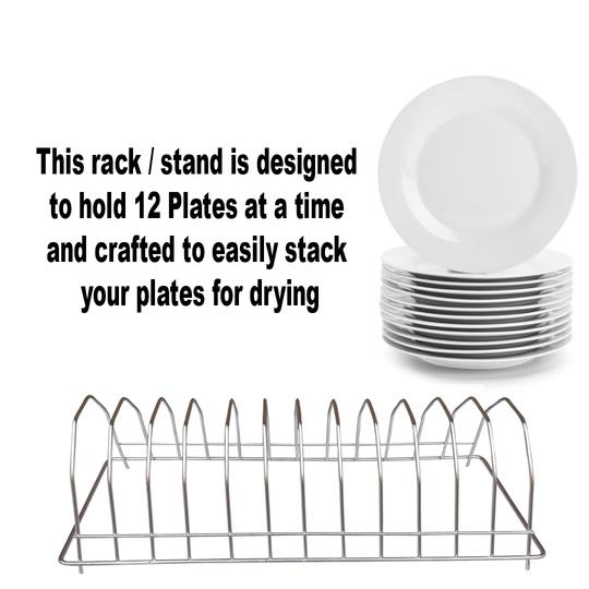 Oc9 Stainless Steel Plate Stand / Dish Rack Steel for Kitchen
