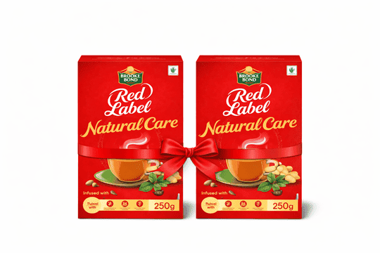 Brooke Bond Red Label Natural Care Tea, 250 g + 250 g Carton (Combo Pack)