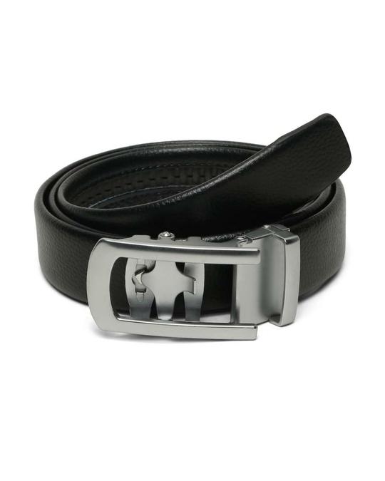TYBELT Vegan Leather Belt for Men  Adjustable Autolock Buckle Formal Belts for Men up to 44 Inches  Men Belt for Any Occasion  Black Color (Pack of 1)87