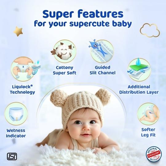 Bumtum  Diaper Pants Medium (M) Size  - 174 Diapers |Pack of 2 |Super Soft with Leakage Protection
