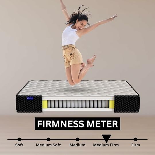 Comforto 8 Inch Pocket Spring Single Size Mattress (78x36x8 Inch, Pocket Spring) | Medium Firm Gadda | 5- Zone Motion Isolation Technology | Orthopedic | 8 Inch Mattress