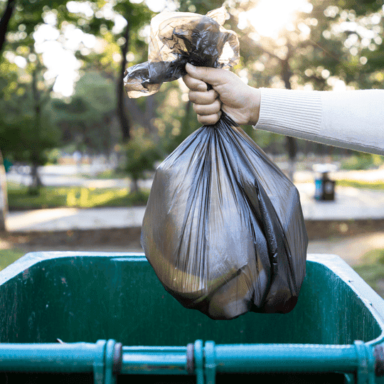 Joogoo Garbage Bags | Large | 15 Bags | 24X 32 Inches | For Dry & Wet Waste | Black