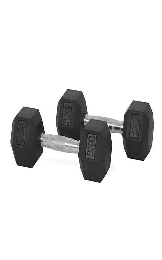 Sridaya Hex dumbbells set (6, Kilograms)