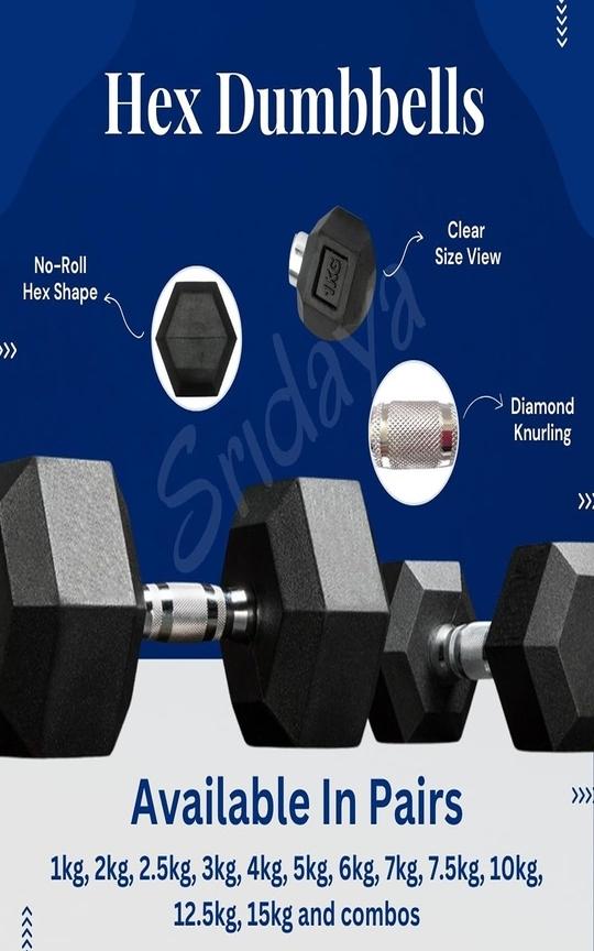 Sridaya Hex dumbbells (7, Kilograms) Dumbbell