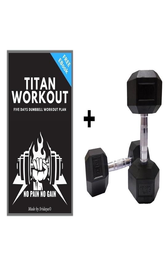 Sridaya Hex dumbbells set (10, Kilograms) Dumbbell