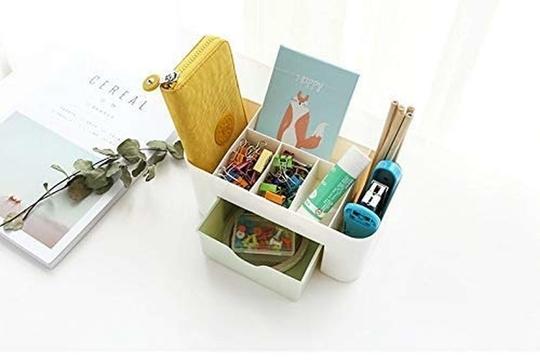SVK Dream Plastic Cosmetic Jewelry Organizer Makeup Brush Box Lipstick Remote Control Holder