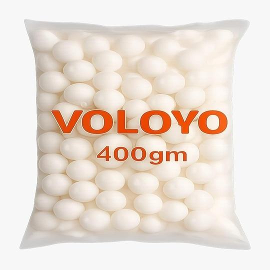 Voloyo Naphthalene Balls 400g | White Moth Balls for Clothes, Cupboards, Drawers & Toilets | Keeps Clothes Fresh, Protects from Insects & Bad Odour