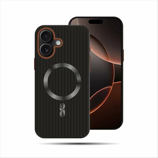 MINTZZ Case for Apple iPhone 16 Plus | Compatible with MagSafe | Shockproof Magnetic Back Cover | Military Grade Protection | Slim Textured Grip | Raised Edges | Black