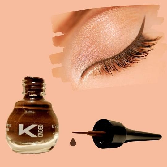 KINDED Teal Green, Chocolate Brown and Camel Brown Waterproof Smudgeproof Longlasting Liquid Eye Liner, 5 ml - Pack of 3