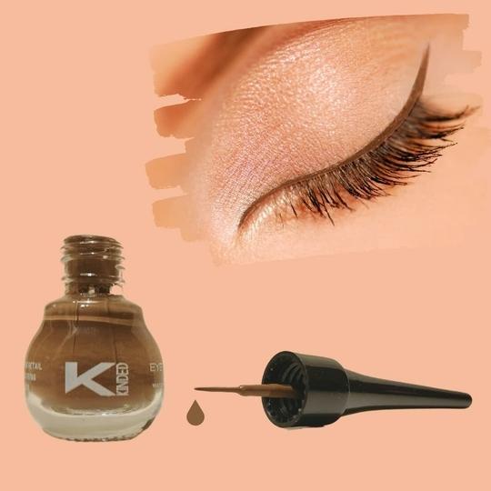 KINDED Teal Green, Chocolate Brown and Camel Brown Waterproof Smudgeproof Longlasting Liquid Eye Liner, 5 ml - Pack of 3
